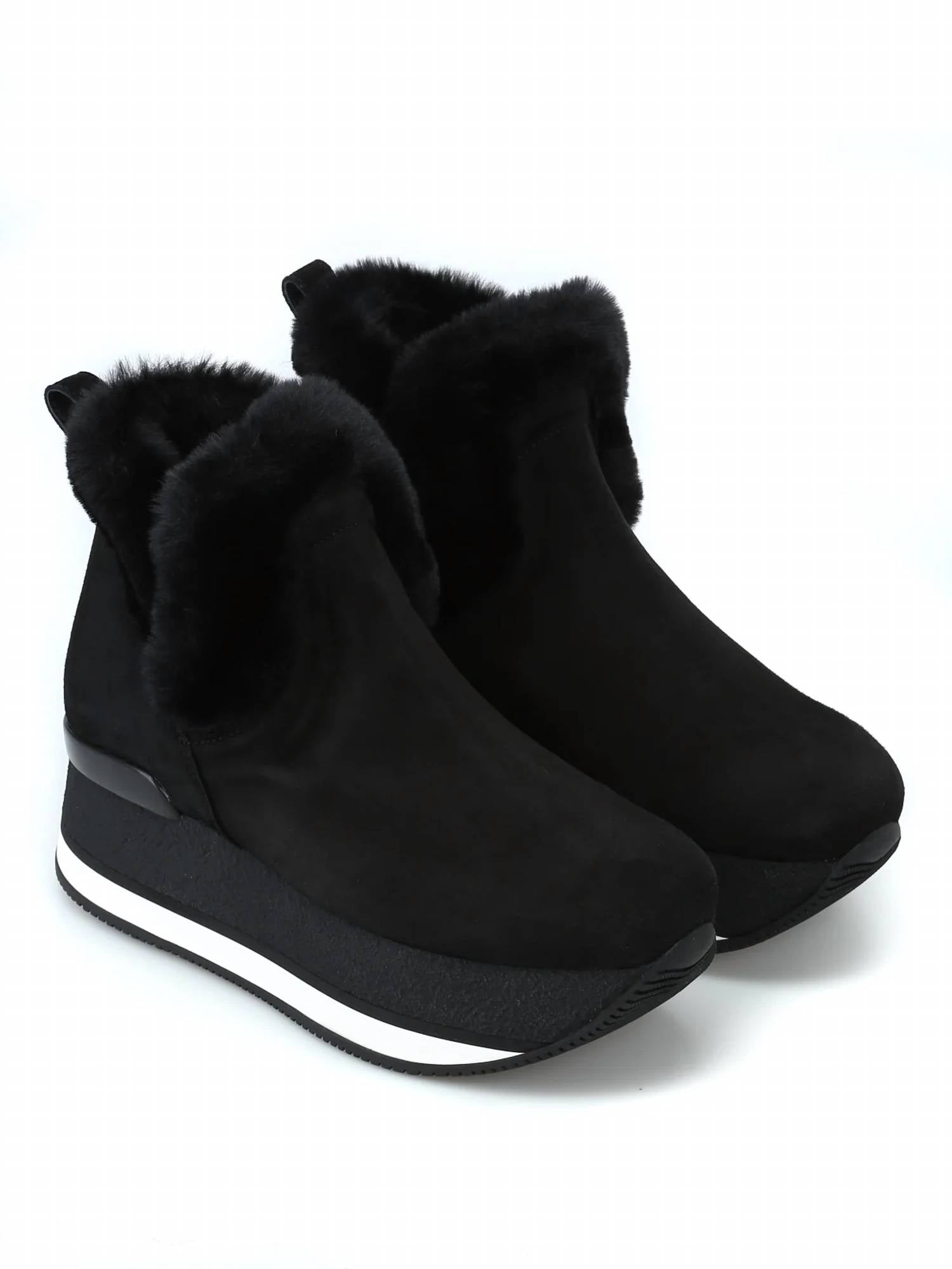 Hogan - Women's Faux Fur Trim Booties