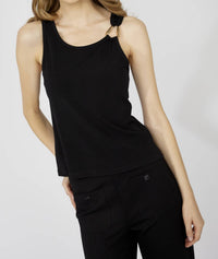 Frank Lyman - Gold Embellished Scoop Neck Top