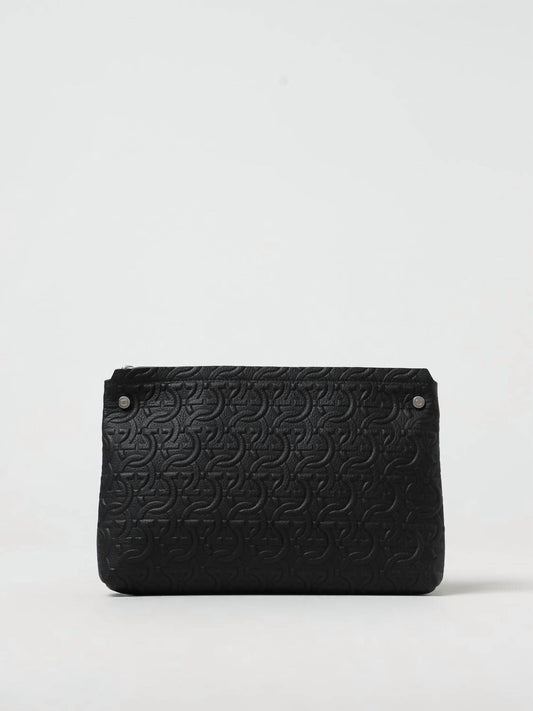 Salvatore Ferragamo - Men's Grained Leather With Gancini Shoulder Bag