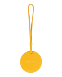Salvatore Ferragamo Embossed Palazzo Spini Feroni Leather Charm in light yellow - women's item - detail view
