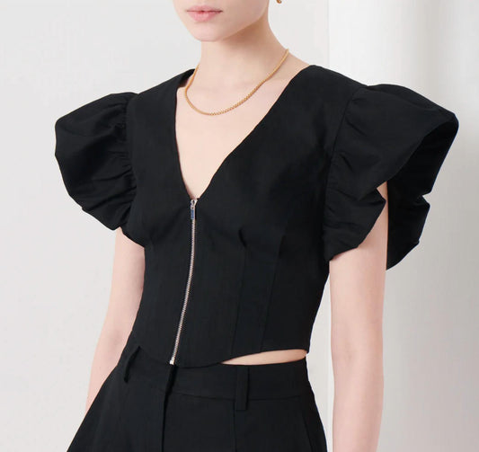 Genna Balloon Sleeve Bustier Top