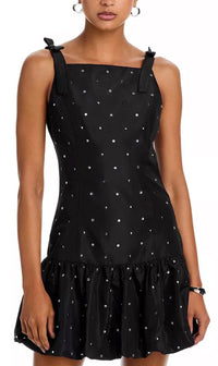 Aqua - Rhinestone Mini Dress