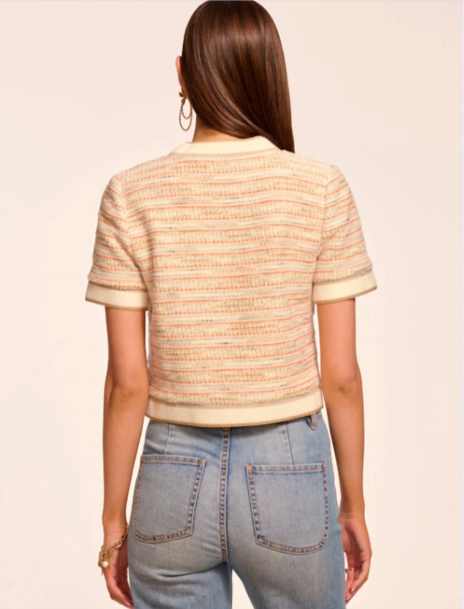 Ramy Brook - Sterling Tweed Short Sleeve Jacket