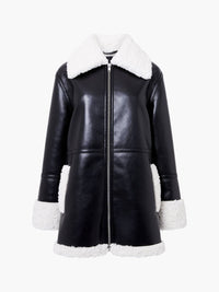 French Connection - Women's Ajani Polyurethane Faux Fur Coat
