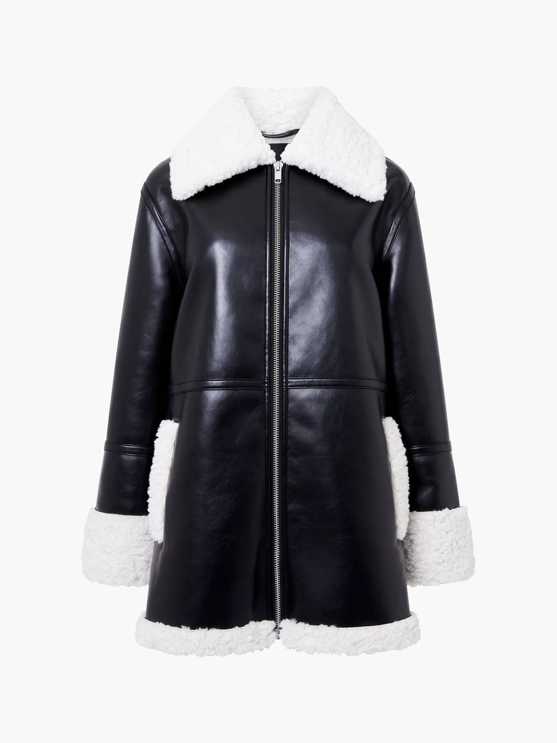 French Connection - Women's Ajani Polyurethane Faux Fur Coat