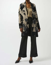 Joseph Ribkoff - Alessia Abstract Jacquard Sweater Knit Long Cardigan