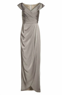 La Femme - Women's Surplice Off The Shoulder Gown
