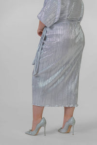 Never Fully Dressed - Plisse Jaspre Wrap Skirt - Plus