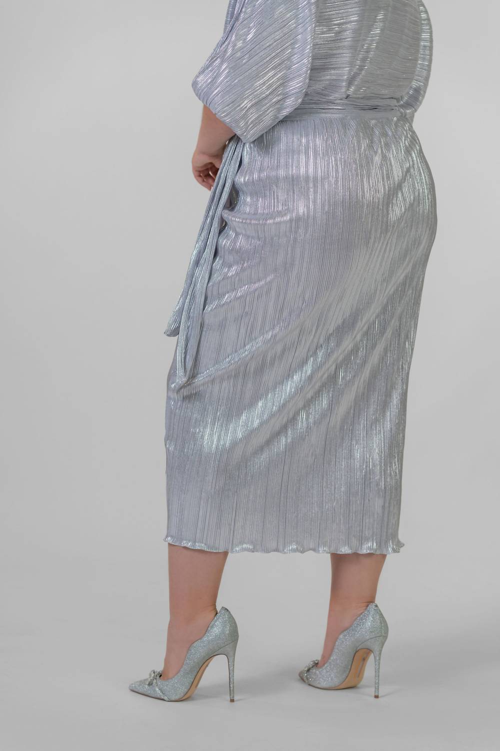 Never Fully Dressed - Plisse Jaspre Wrap Skirt - Plus
