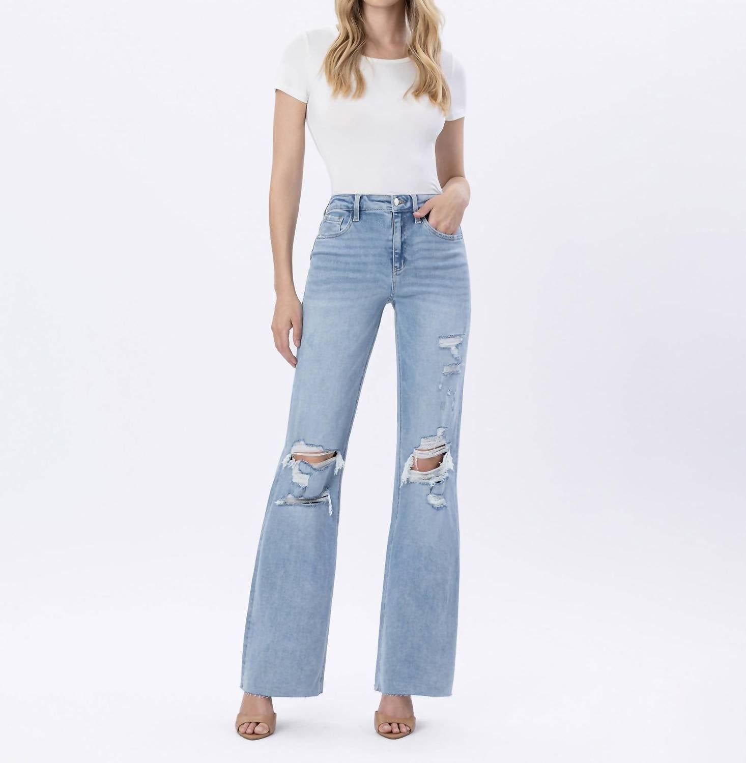 Lovervet - 90's Vintage Super High Rise Flare Jeans