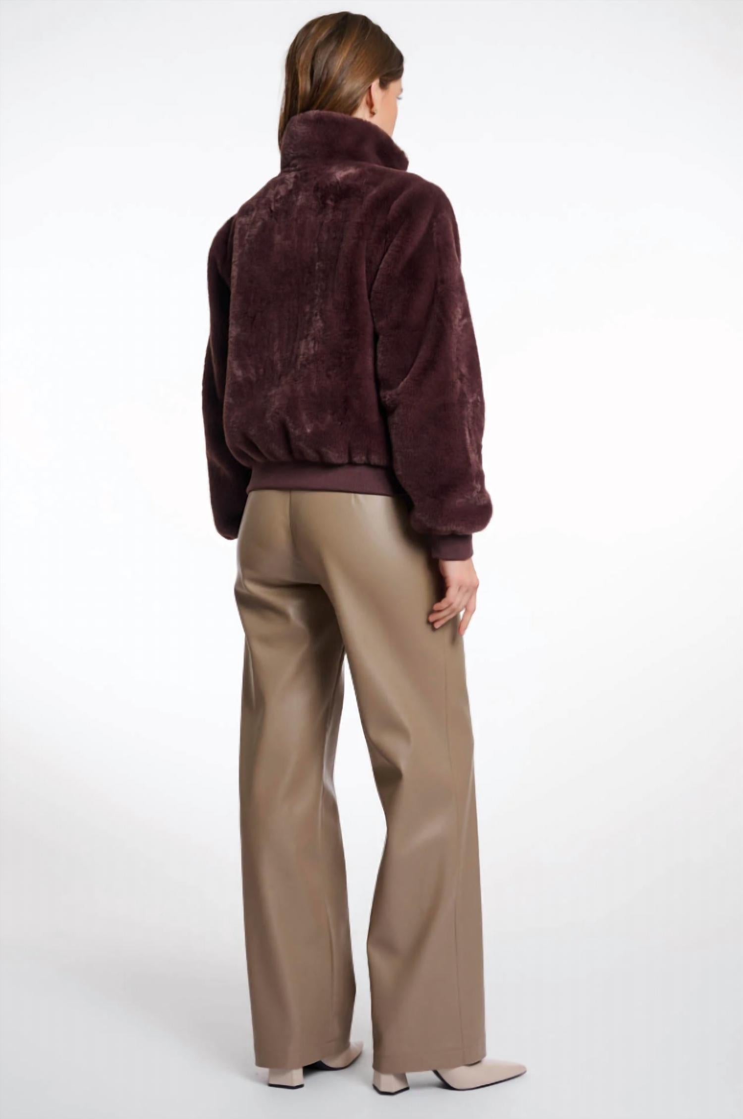 RINO & PELLE Ambra Jacket in chocolate bean - women's jacket - alternate view