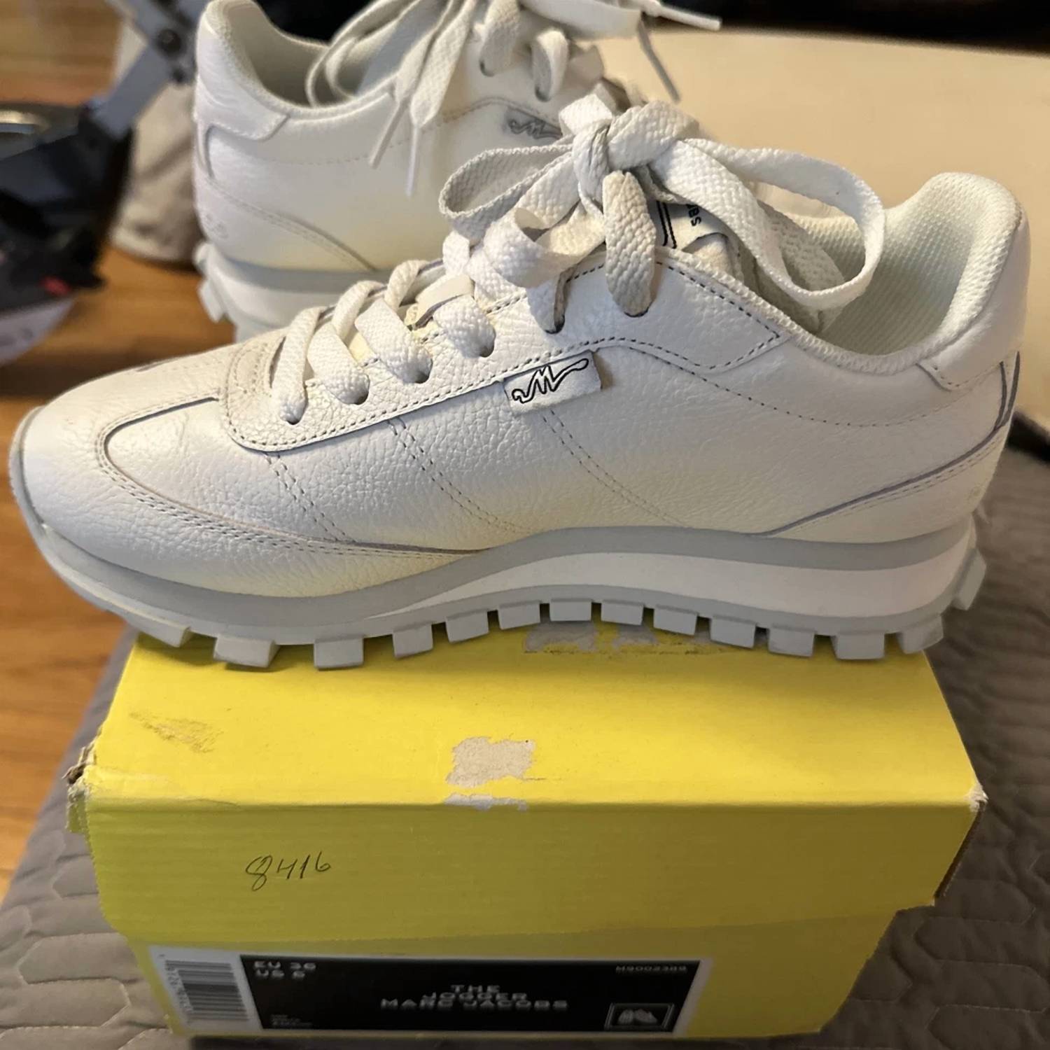 Marc Jacobs - Marc Jacobs The Leather Joggers Sneaker - White 38