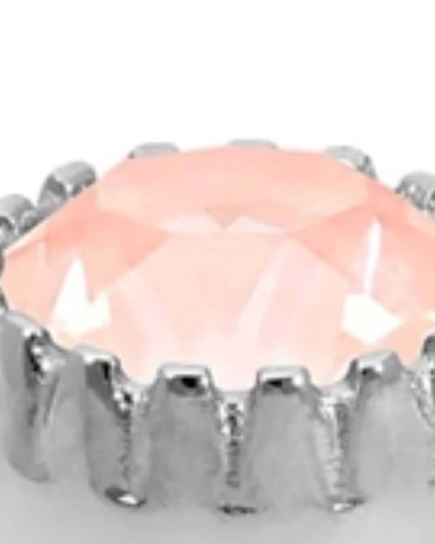 Qudo Women's London 8mm Jewelry Topper in flamingo ignite silver - women's jewelry - detail view
