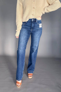Risen - High Rise Tummy Control Straight Leg Jeans
