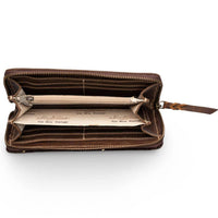Sixtease Bags Women's Silver Wallet in brown white - women's bag - alternate view