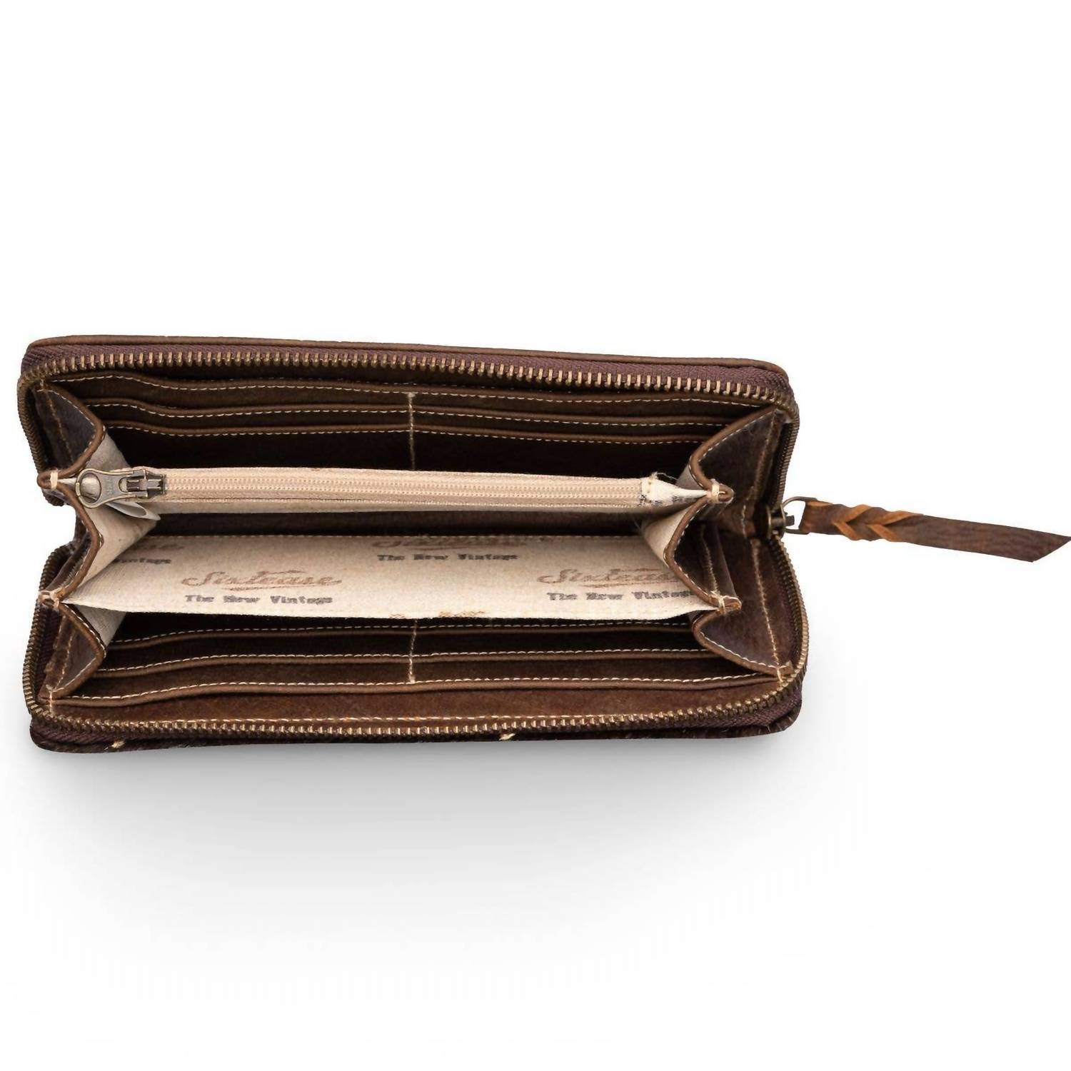 Sixtease Bags Women's Silver Wallet in brown white - women's bag - alternate view