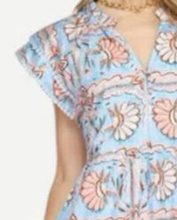 Joy Joy - Flutter Sleeve Tiered Dress