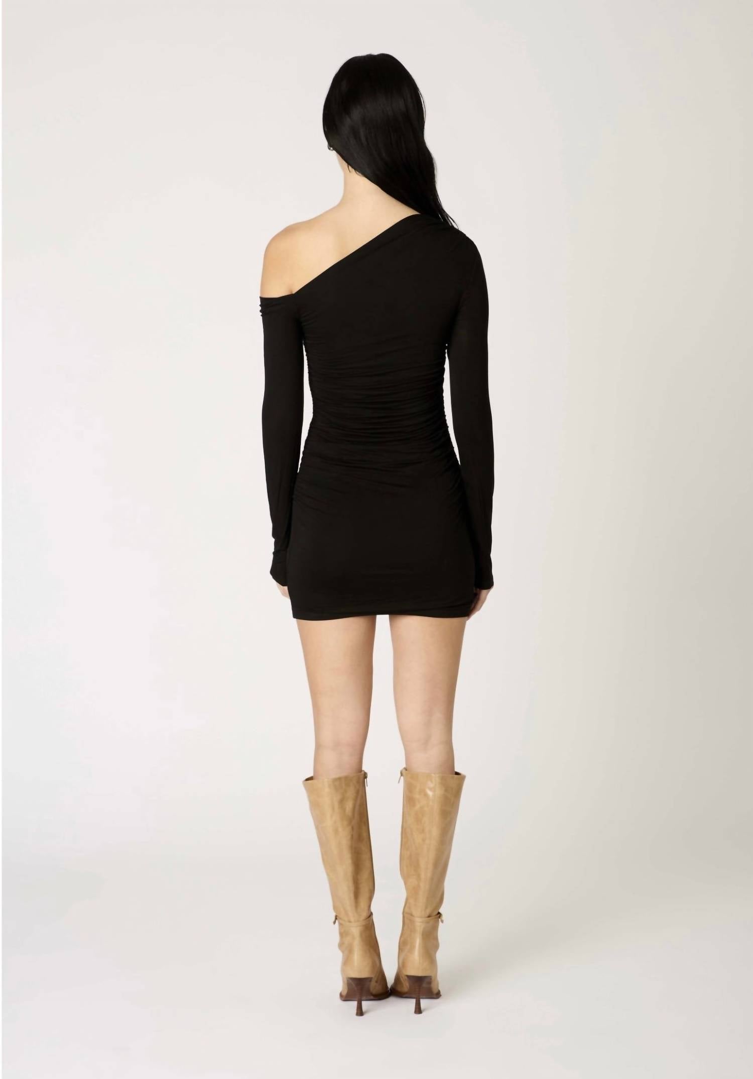 NIA Arwen Mini Dress in black - women's dress - detail view