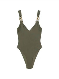 Simkhai - Women's Regan V Neck One Piece Swimsuit