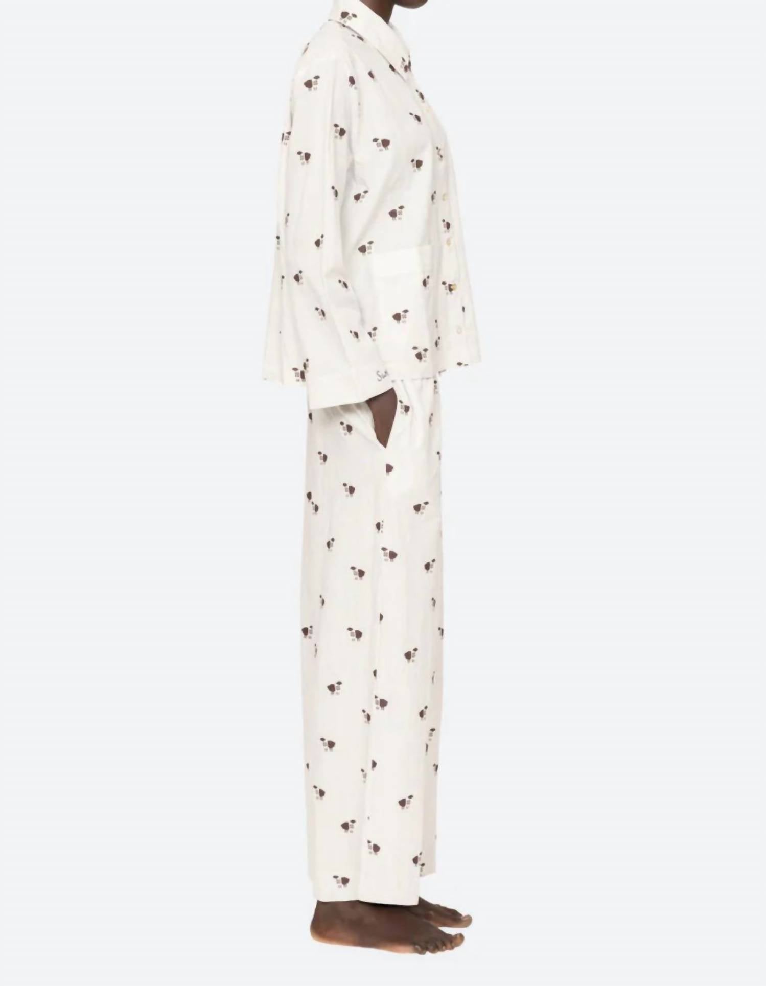 SEA Ruthie Pajama Set in multi - women's sleepwear - detail view