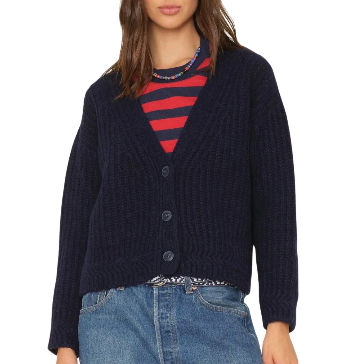 XIRENA Women's Milli Cardigan in navy blue - women's cardigan