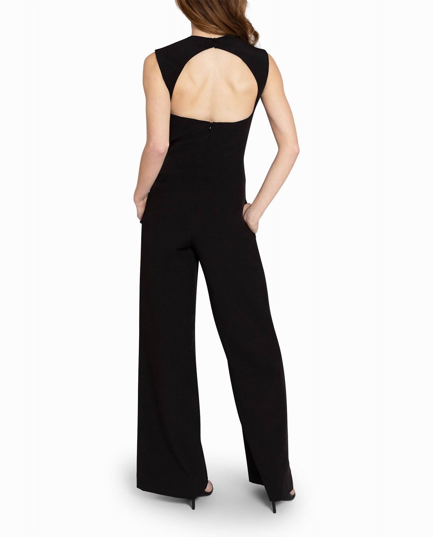 Nicole Miller - Heavy Jersey Wide Leg Jumpsuit