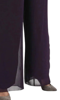 Alex Evenings - Women's Chiffon Straight Leg Pants