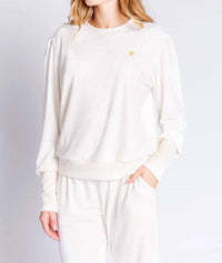 Pj Salvage - Velour Vanity Long Sleeve Lounge Top