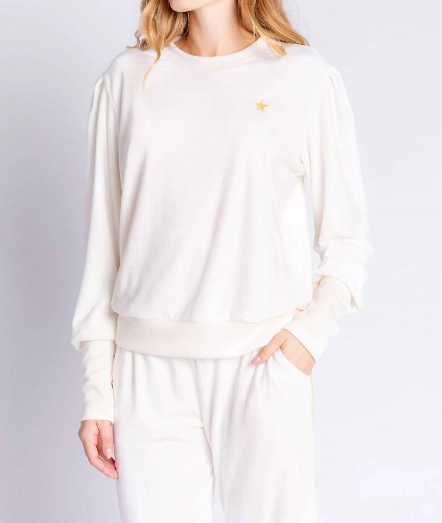 Pj Salvage - Velour Vanity Long Sleeve Lounge Top