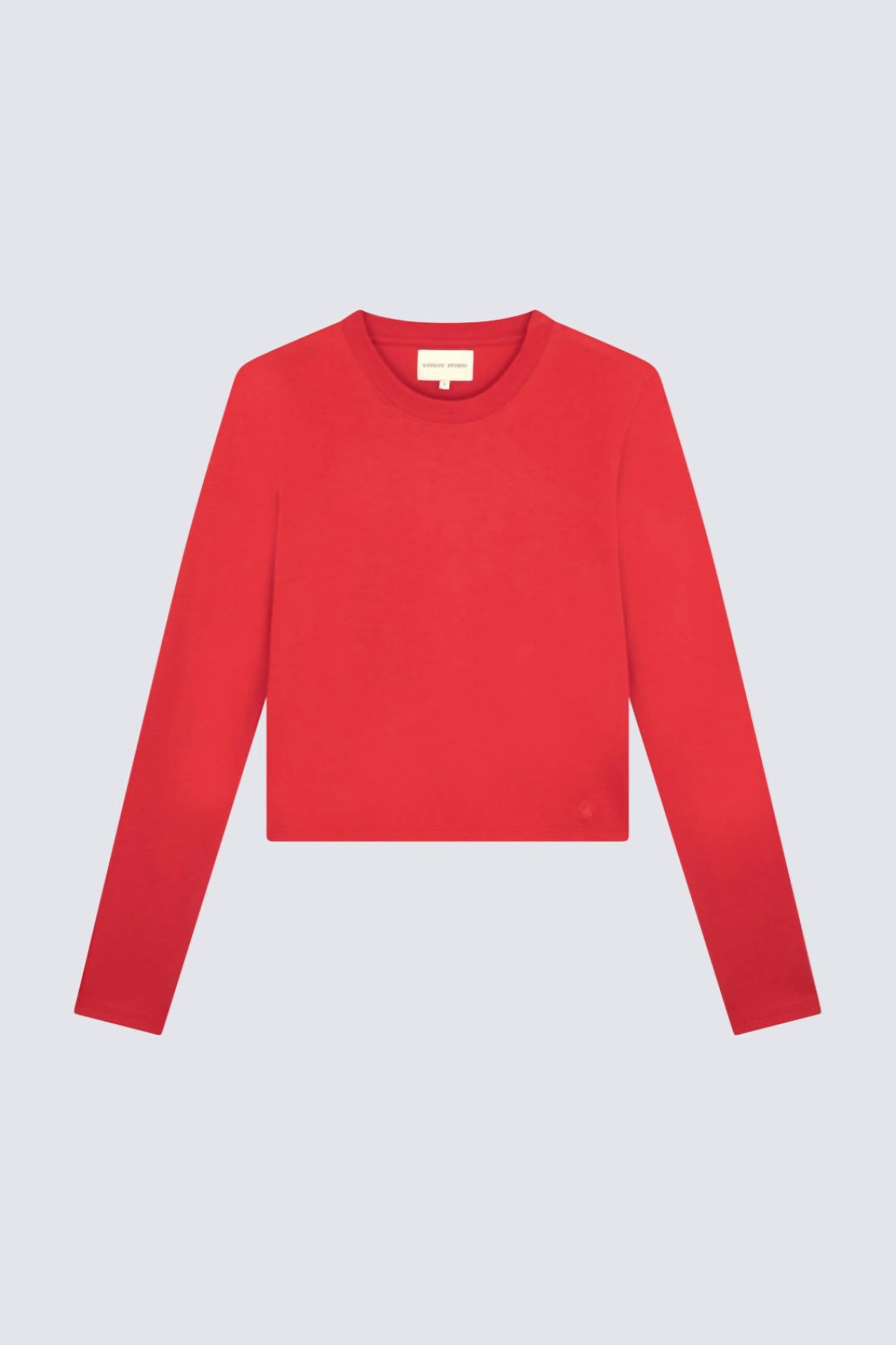 Loulou de Saison Masal Long Sleeves Shirt in tomato - women's t-shirt - view 5