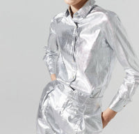Lanhtropy - San Marino Metallic linen Shirt