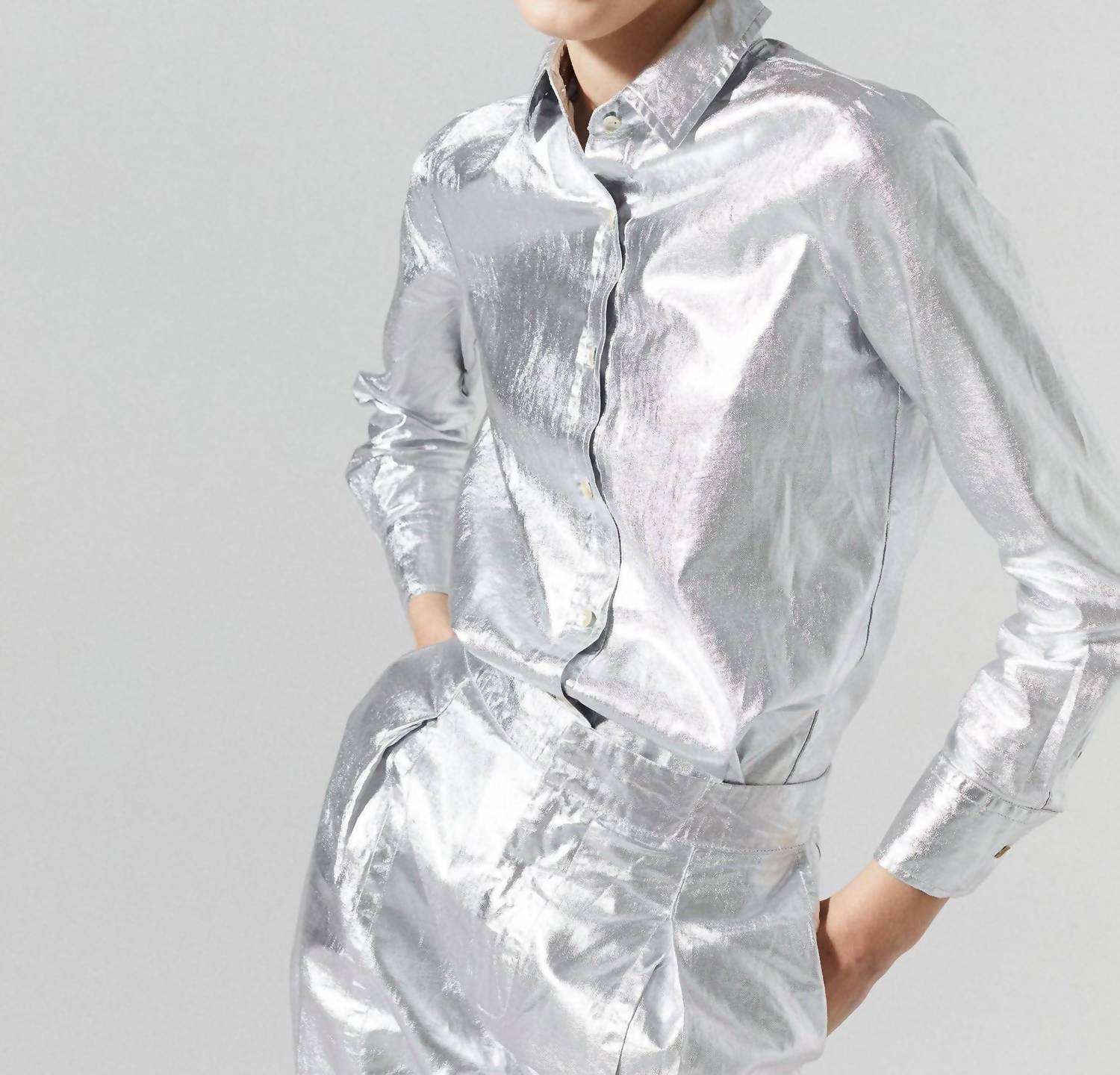 Lanhtropy - San Marino Metallic linen Shirt