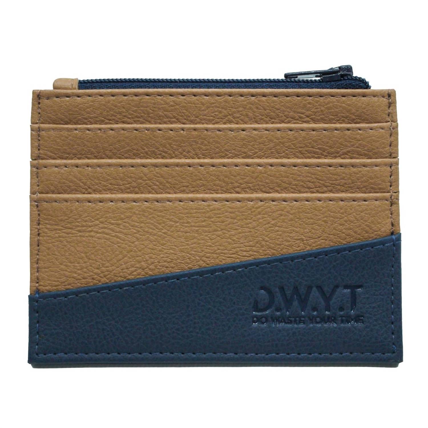 D.W.Y.T. Men's Le Vitamine Card Holder in brown blue - men's accessory