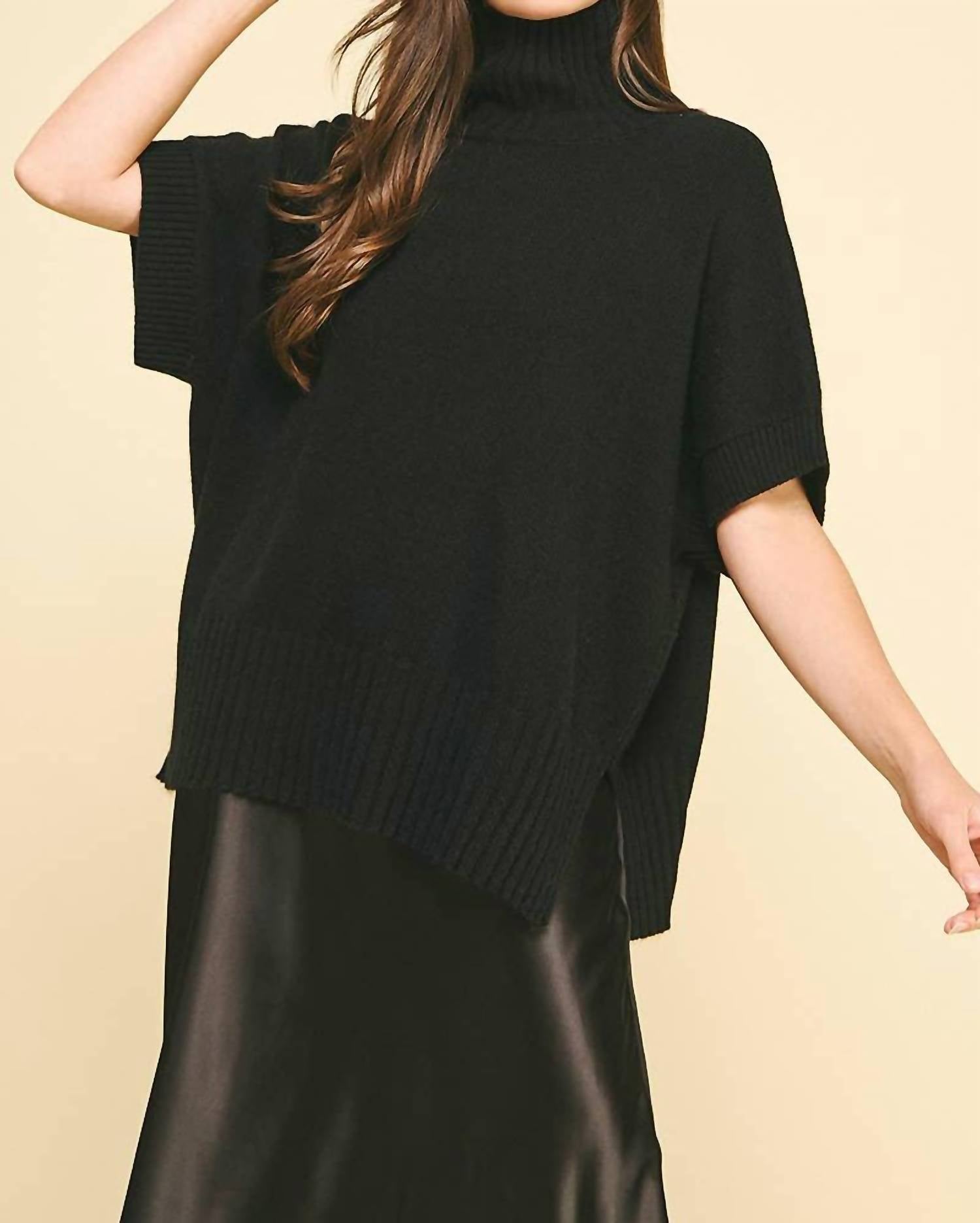 Pinch - Turtle Neck Short Sleeve Sweater