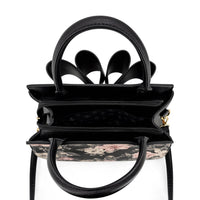 Like Dreams Women's Rosalie Bow Top Handle Satchel Bag in black floral print - women's bag - view 4