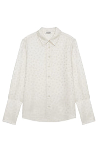 ANINE BING Amanda Shirt in ivory - women's long sleeve top - alternate view