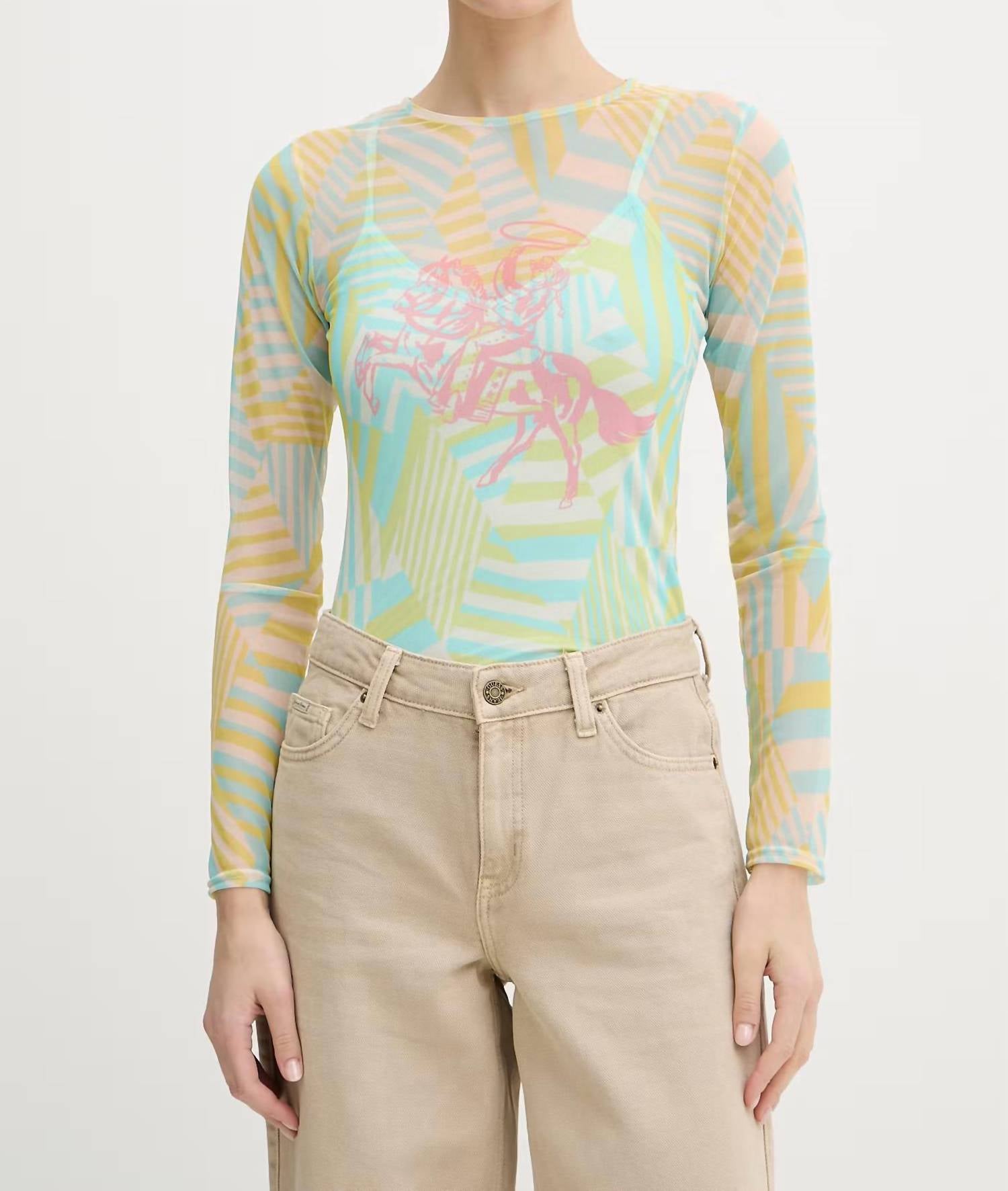 Never Fully Dressed - Western Abstract Long Sleeve Top