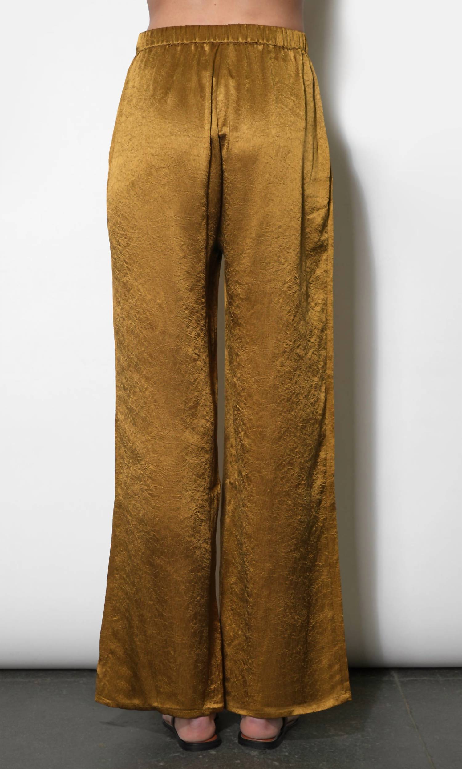 Greylin - Nova Satin Drawstring Wide Leg Pants