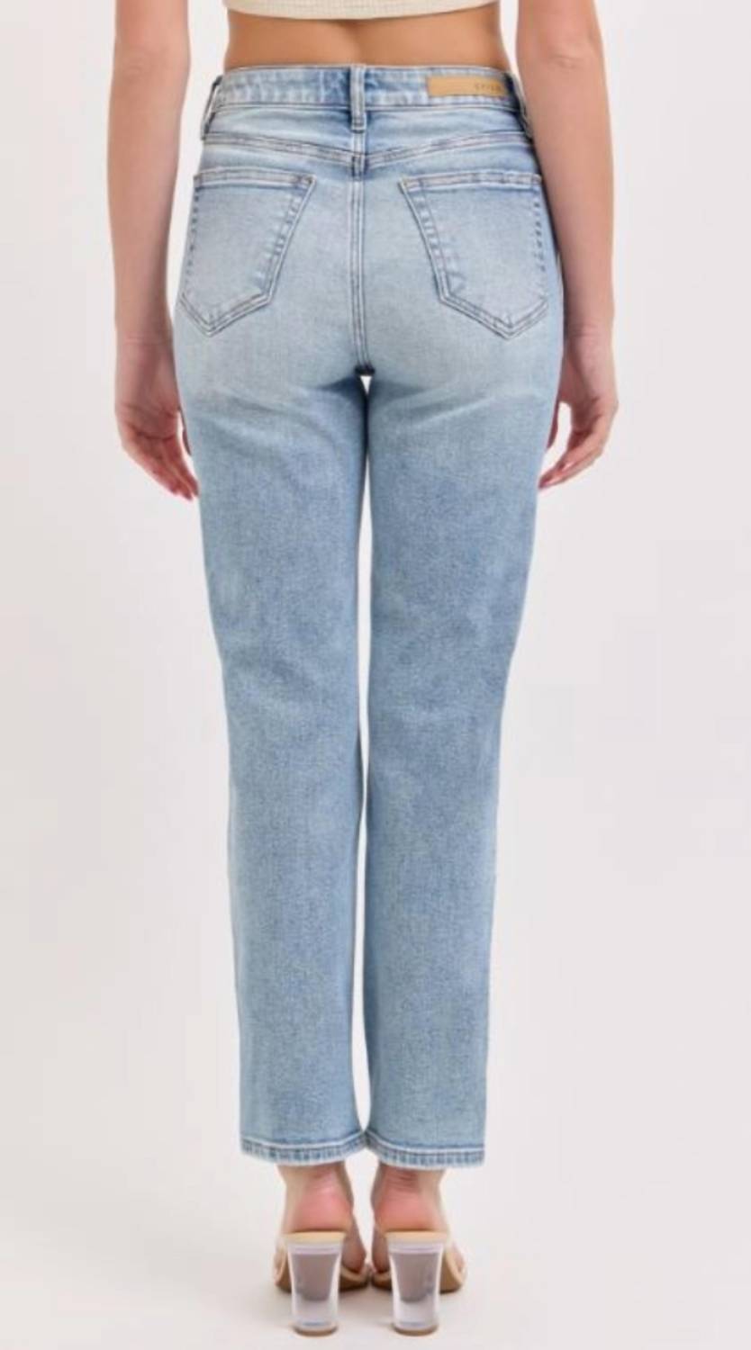 Cello - High Rise Stretch Straight Crop Jean