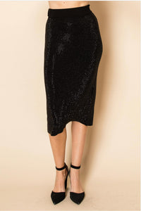 Vocal Apparel - Women's Starlight Sparkle Rhinestone Midi Skirt