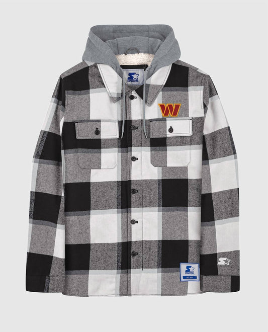 Starter - Men's Washington Commanders The Big Joe Sherpa Lined Plaid Jacket