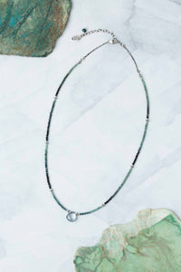 Anne Vaughan - Women's Eclipse Ombre Tourmaline With Faceted Quartz Necklace