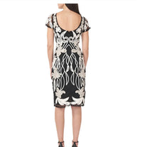 Js Collections - Art Nouveau Illusion Embellished Mesh Dress