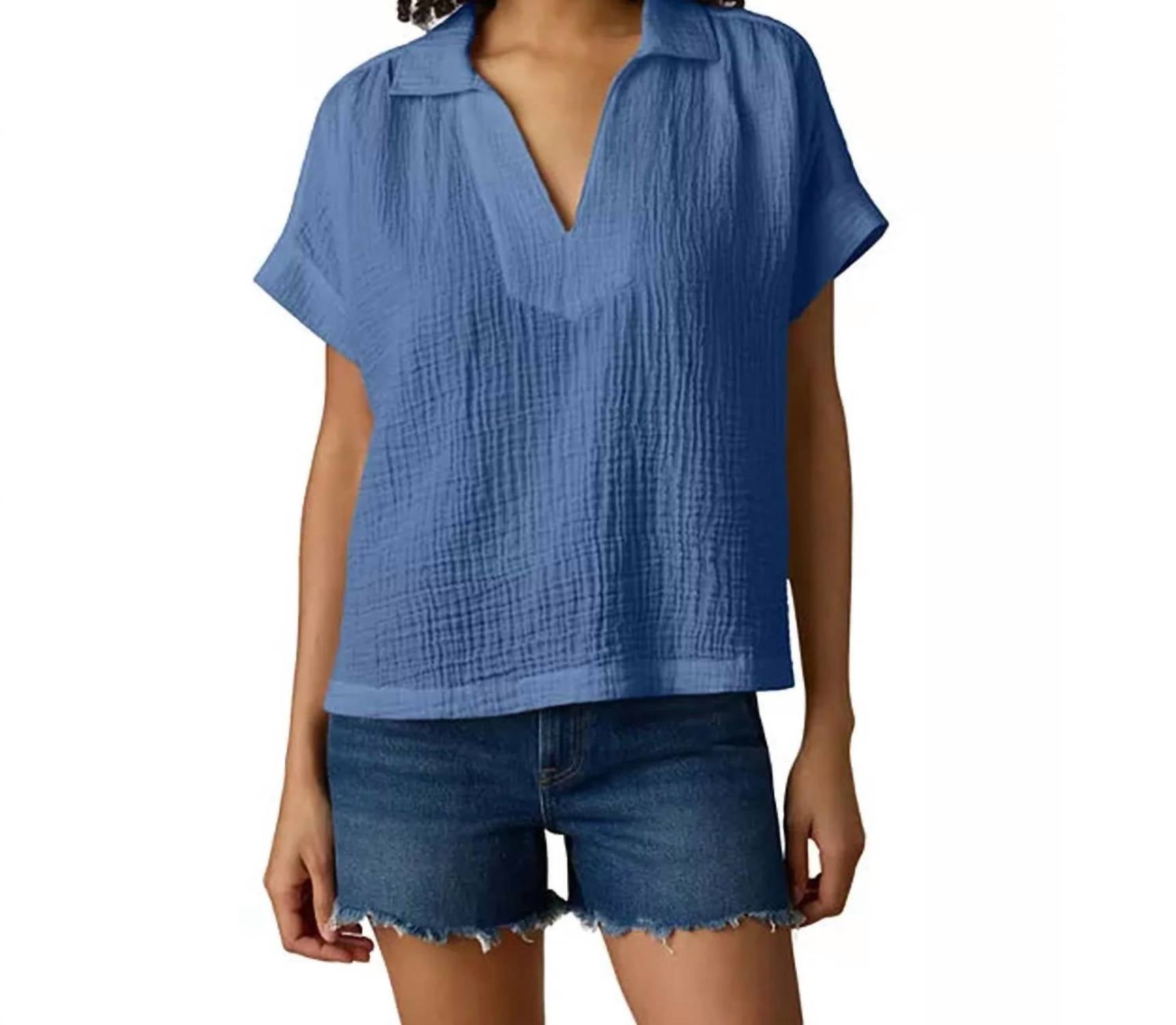 Faherty - Dune Gauze Popover Top