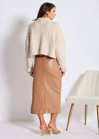 Bishop + Young - 1/2 Zip Long Sleeve Cable Sweater