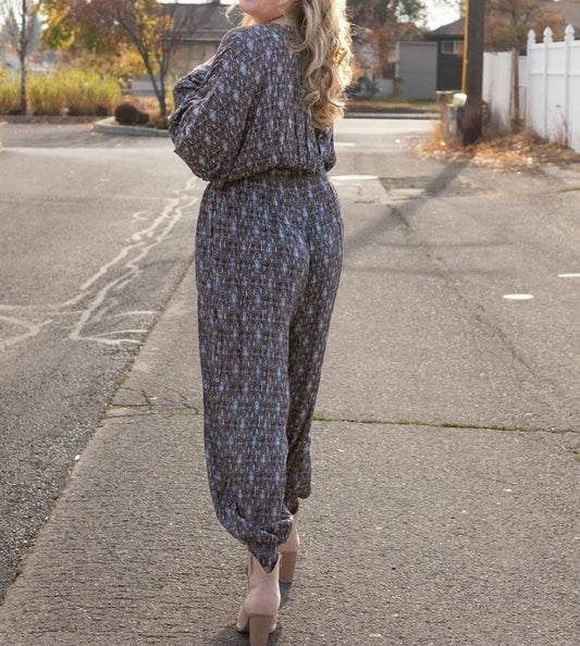 Dress Forum - Shirred V-neck Jumpsuit