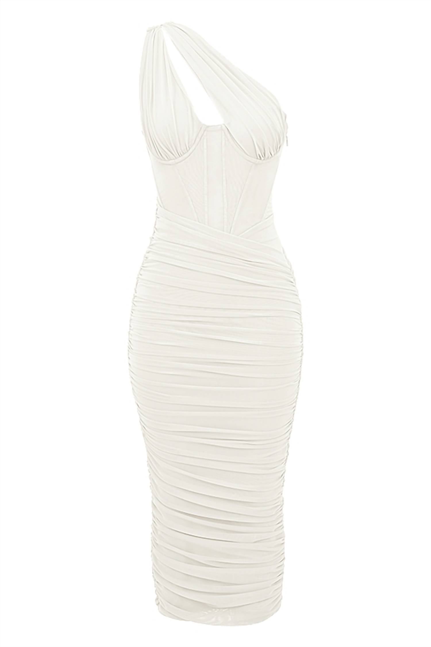 House Of Cb - Valentina Asymmetric Cutout Midi Dress