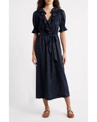 Dôen - Harriette Tie-waist A-line Midi-dress