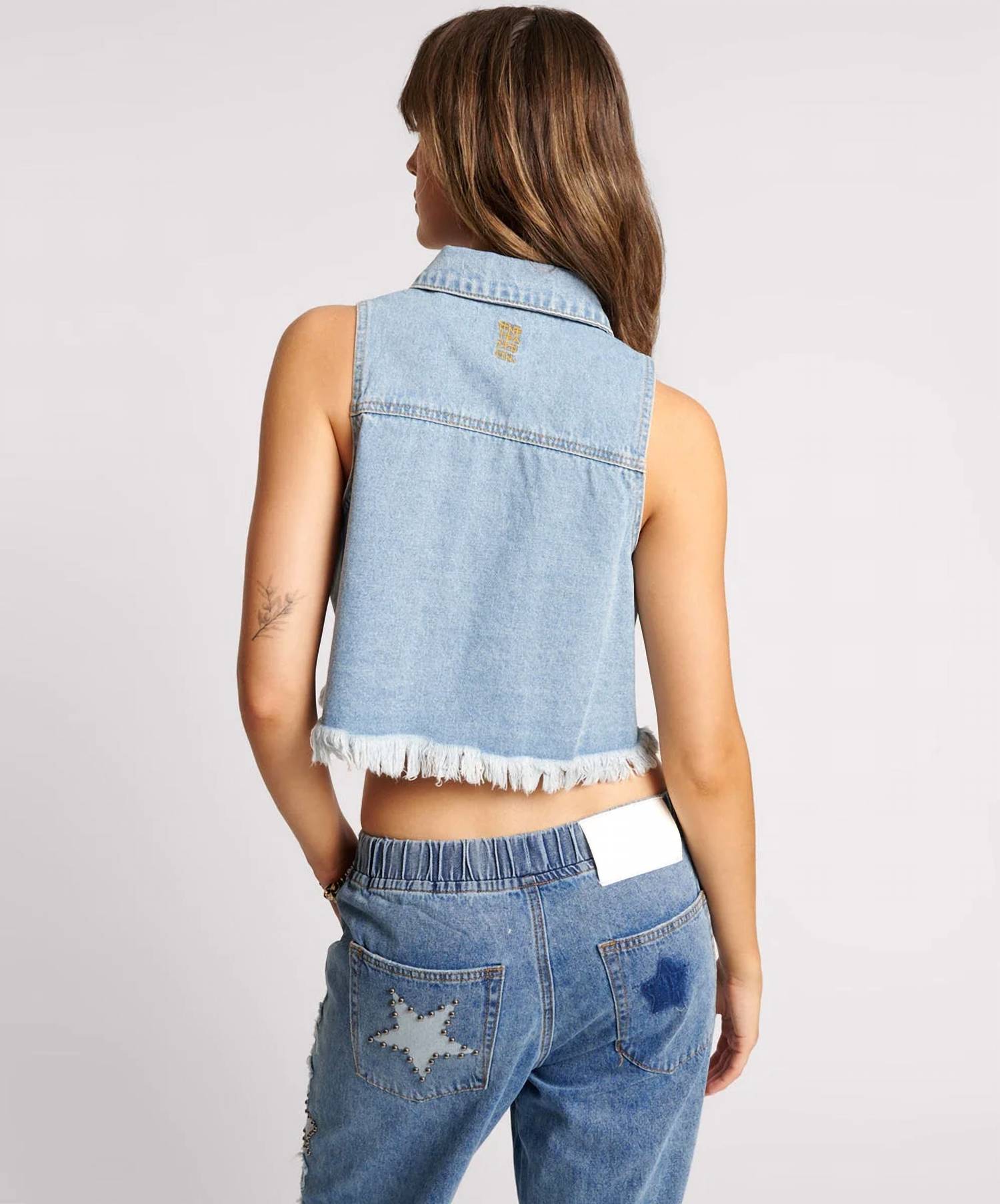 One Teaspoon - Braxton Distressed Denim Top