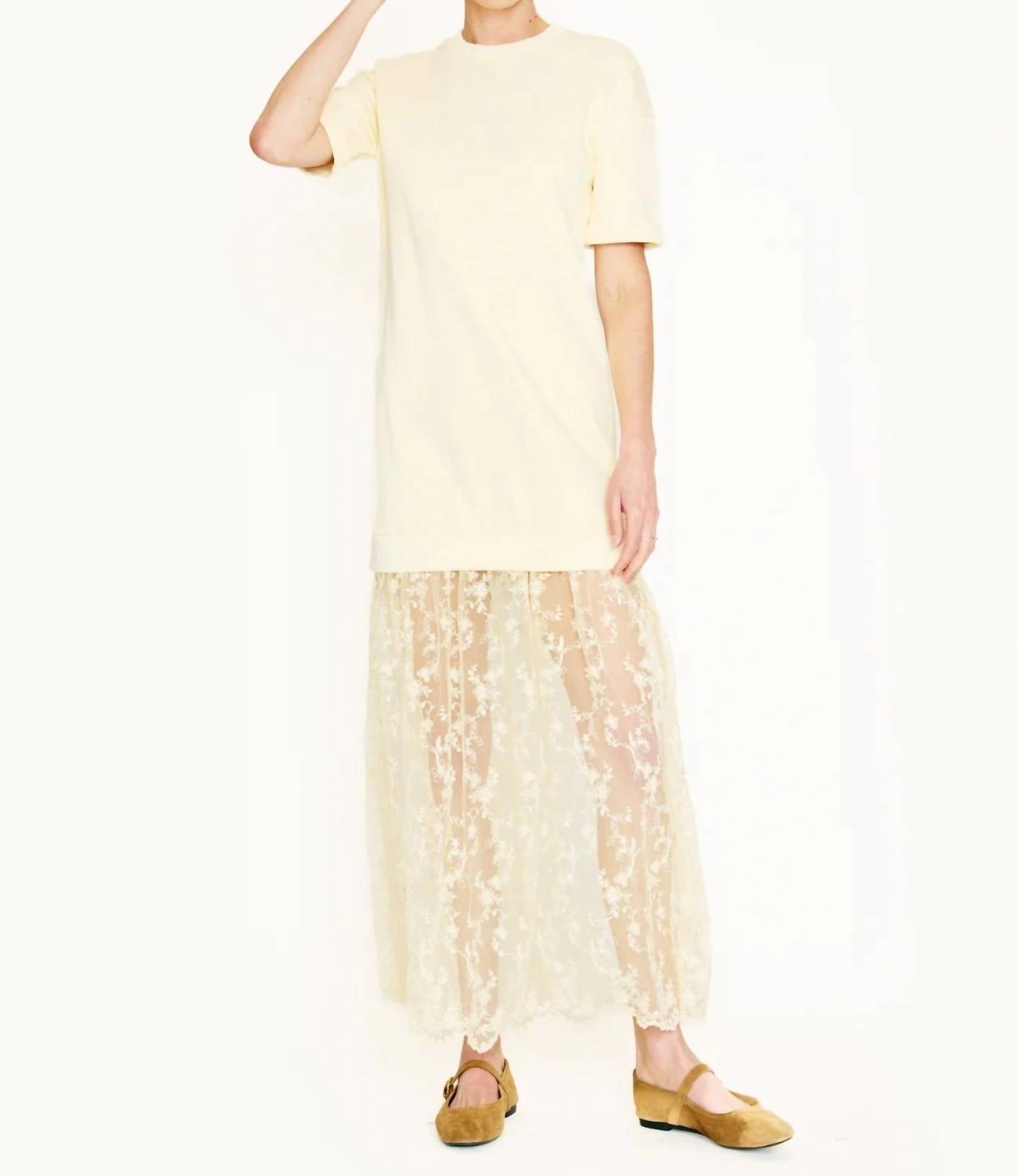 Line And Dot - Esryn Mixed Media Dress